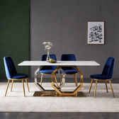 Classic Charm Table - premium wood and metal dining table for dining room - view 1 | Kraft Vision