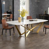 Prestige Dining Table - premium wood and metal dining table for dining room - view 1 | Kraft Vision