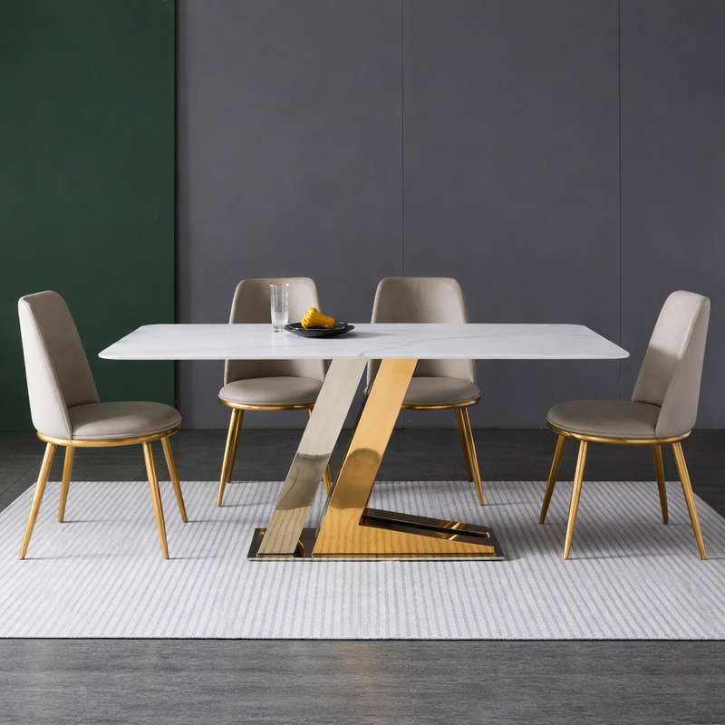 Modern Essence Table - premium wood and metal dining table for dining room - view 1 | Kraft Vision