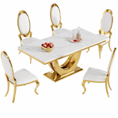 Horizon Dining Table - premium wood and metal dining table for dining room - view 1 | Kraft Vision