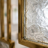 Luxury Golden Geometric Room Divider with Textured Marble Panels – Modern Decorative Partition | Kraft Vision