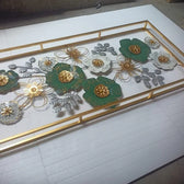 Elegant 3D Metal Floral Wall Art – Handcrafted Home Décor Panel - metal wall art for living room wall - view 6 | Kraft Vision