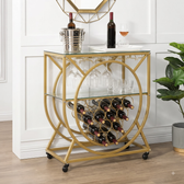 Signature Wine Display Bar Cart