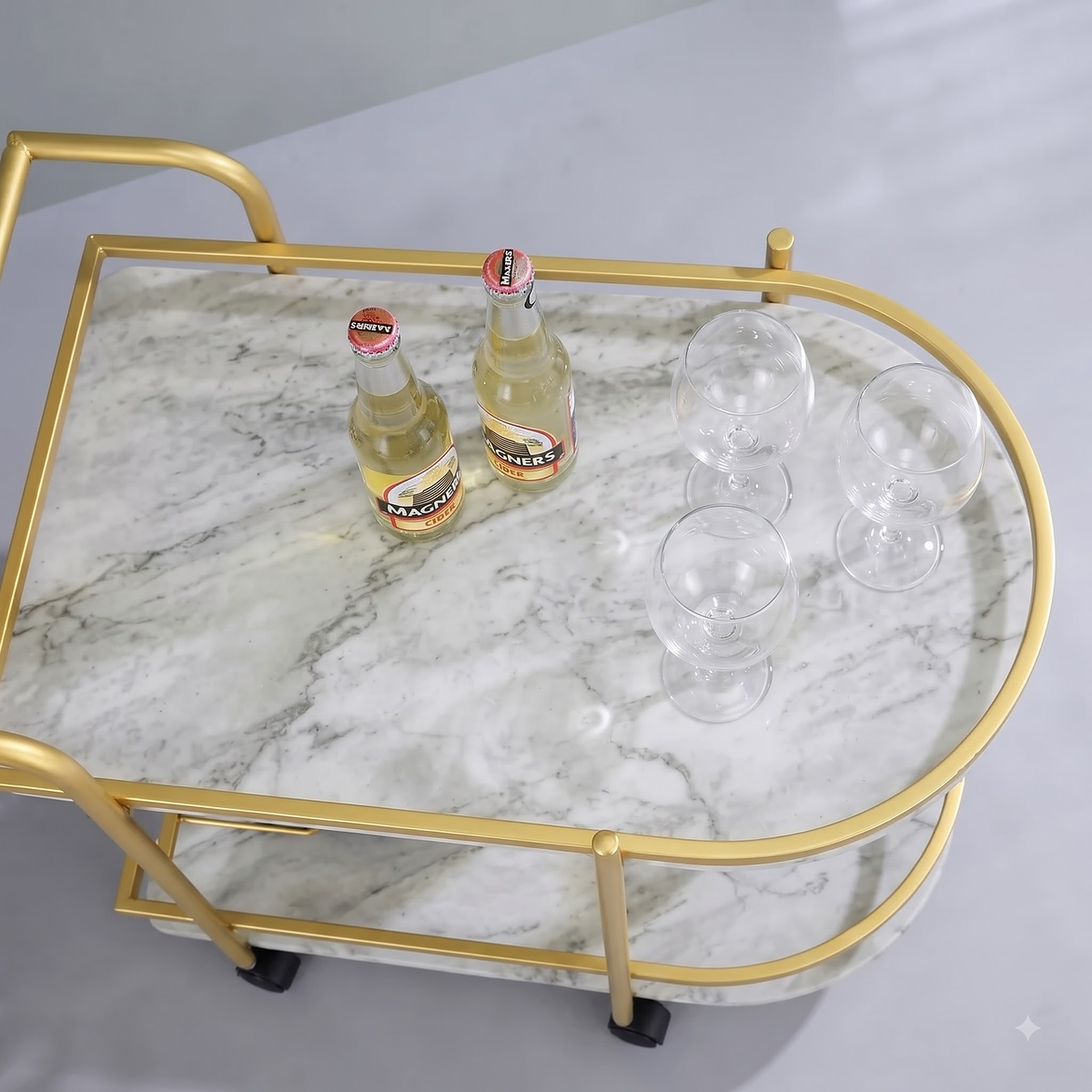 Aurora Luxe Bar Cart
