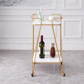 Luxury Gold Bar Cart Overhead