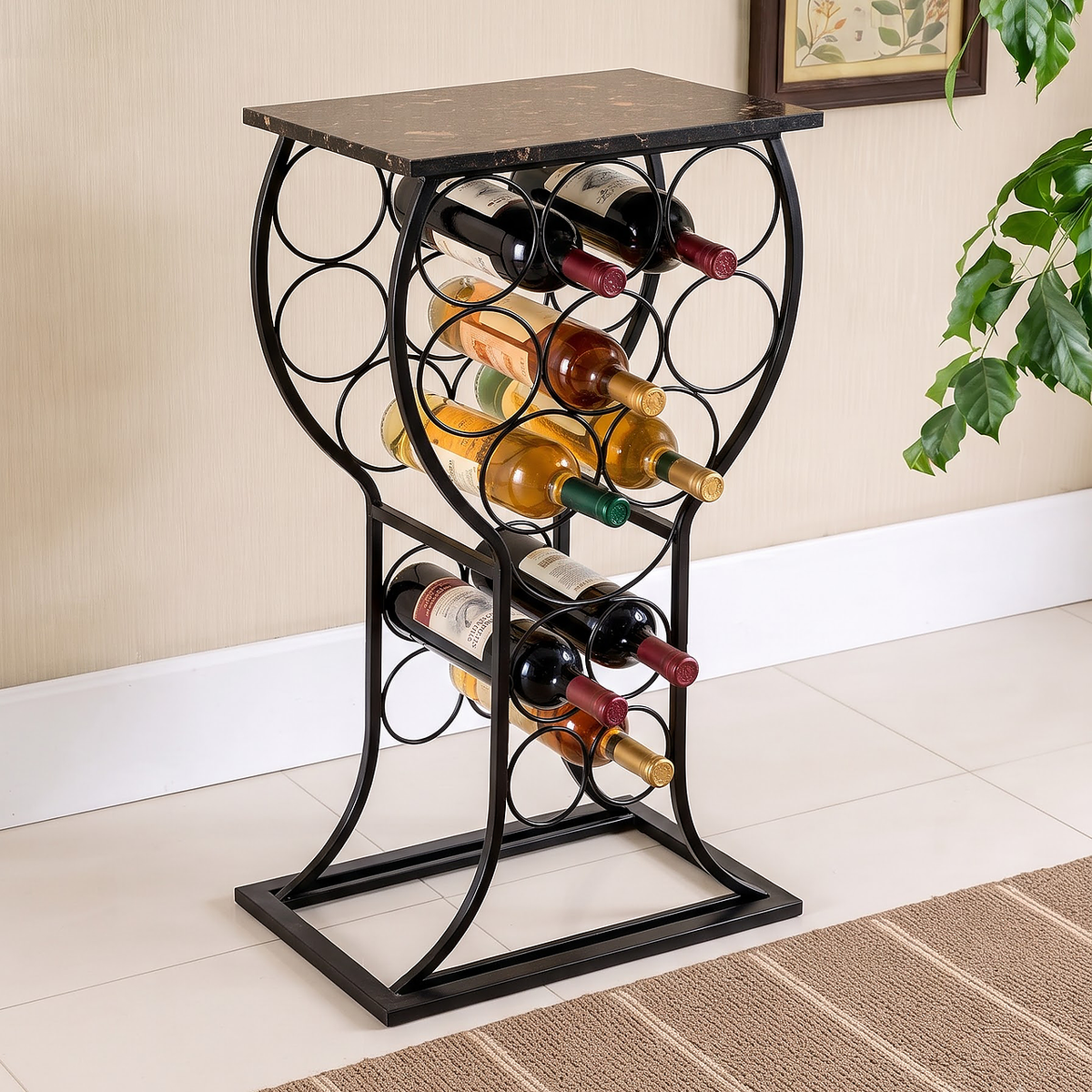 Elegant Wine Stand with Storage