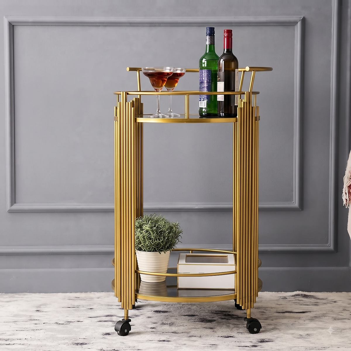 Compact Luxe Bar Setup