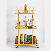 Chic Rolling Cocktail Station