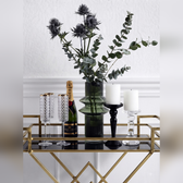 Chic Gold Bar Trolley Flat Lay