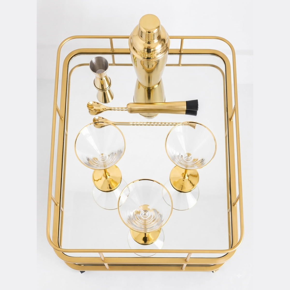 Chic Rolling Cocktail Station
