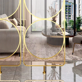 Luxury Golden Geometric Circle Glass Room Divider