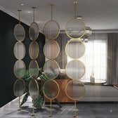 Luxury Golden Circular Glass Room Divider