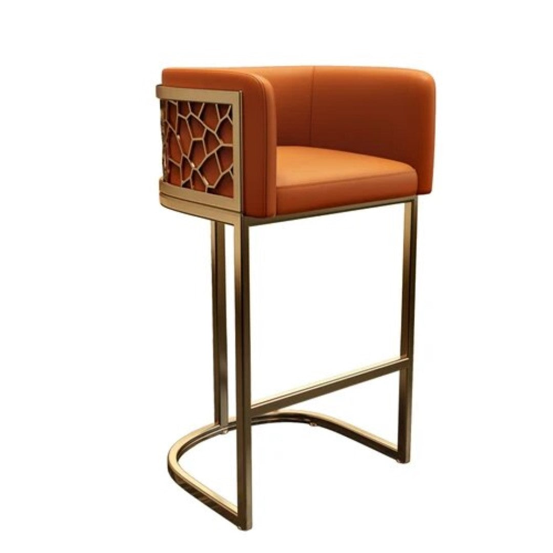 LEASER DESIGN BAR CHAIR WITH LEATHERATE FABRICATION