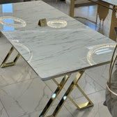 Zenith Dining Table - premium wood and metal dining table for dining room - view 2 | Kraft Vision