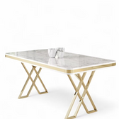 Zenith Dining Table - premium wood and metal dining table for dining room - view 5 | Kraft Vision