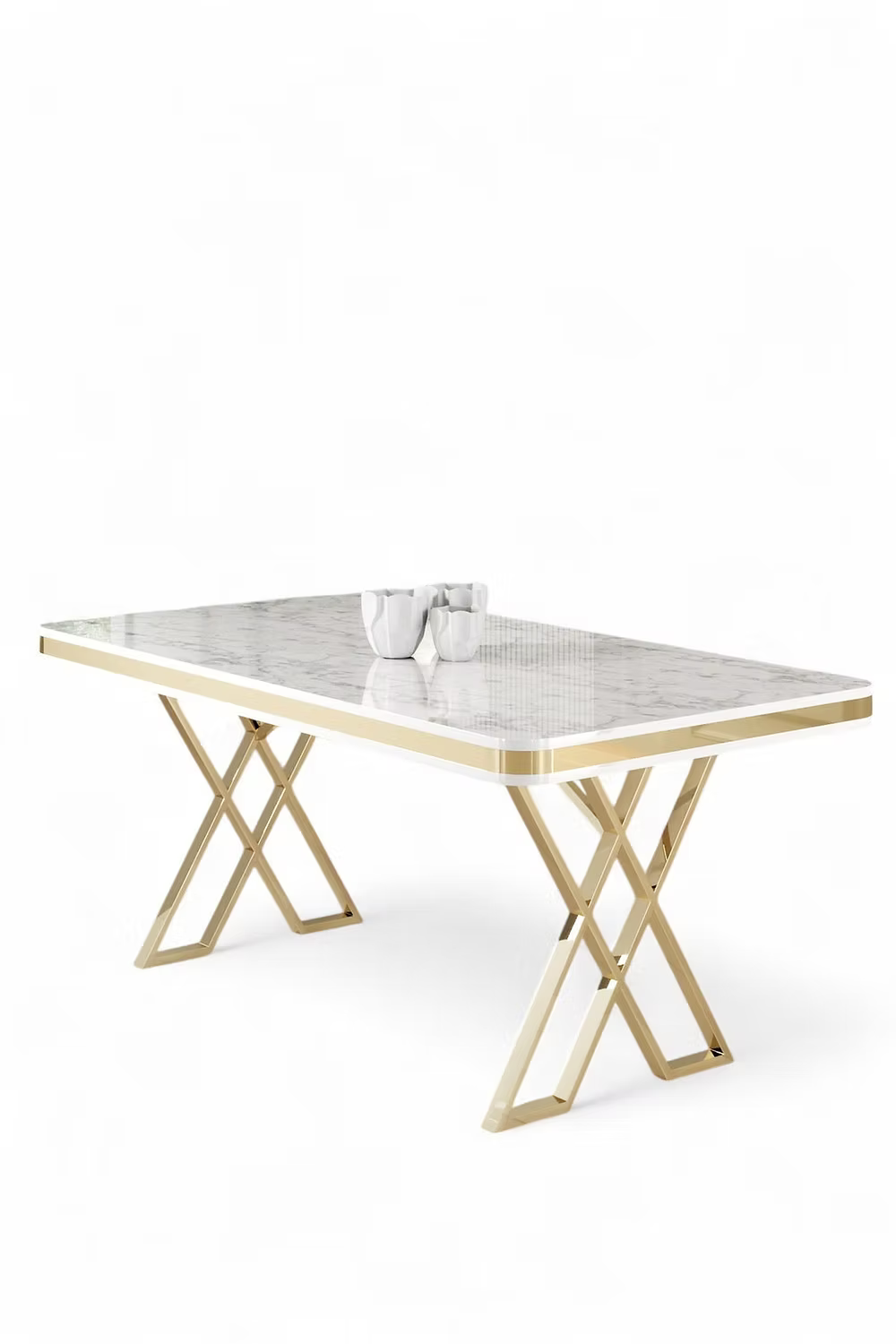 Zenith Dining Table - premium wood and metal dining table for dining room - view 5 | Kraft Vision