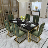 Aurora Dining Table - premium wood and metal dining table for dining room - view 5 | Kraft Vision