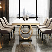 Compact Dining Table - premium wood and metal dining table for dining room - view 2 | Kraft Vision