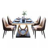 Compact Dining Table - premium wood and metal dining table for dining room - view 4 | Kraft Vision