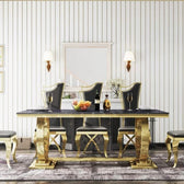 Sovereign Dining Table - premium wood and metal dining table for dining room - view 7 | Kraft Vision