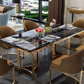 Antique Style Dining Table - premium wood and metal dining table for dining room - view 3 | Kraft Vision