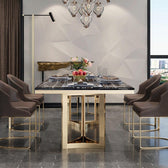 Antique Style Dining Table - premium wood and metal dining table for dining room - view 4 | Kraft Vision