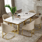 Urban Edge Dining Table - premium wood and metal dining table for dining room - view 1 | Kraft Vision