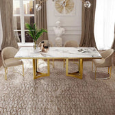 Urban Edge Dining Table - premium wood and metal dining table for dining room - view 4 | Kraft Vision