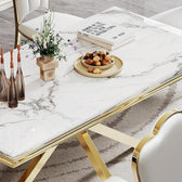 Sleek Line Dining Table - premium wood and metal dining table for dining room - view 2 | Kraft Vision