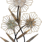 Metal Floral Wire Frame Wall Art – Elegant Flower Design - metal wall art for living room wall - view 4 | Kraft Vision