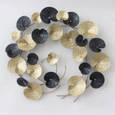 Modern Abstract Metal Wall Art – Black & Gold Circular Design - gold-finished metal wall art for living room wall - view 5 | Kraft Vision