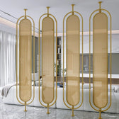 Modern Black Frame Rattan Weave Partition - handcrafted Room Divider for living room - view 8 | Kraft Vision