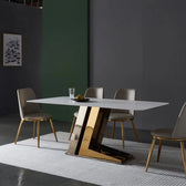 Modern Essence Table - premium wood and metal dining table for dining room - view 7 | Kraft Vision