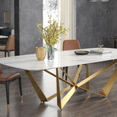 Prestige Dining Table - premium wood and metal dining table for dining room - view 2 | Kraft Vision