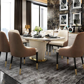 Gather Dining Table - premium wood and metal dining table for dining room - view 5 | Kraft Vision
