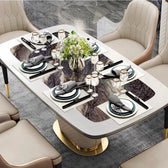 Gather Dining Table - premium wood and metal dining table for dining room - view 6 | Kraft Vision