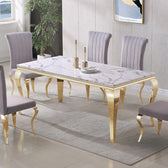 Elite Dining Table - premium wood and metal dining table for dining room - view 2 | Kraft Vision