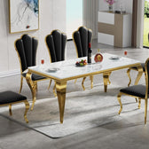 Elite Dining Table - premium wood and metal dining table for dining room - view 4 | Kraft Vision