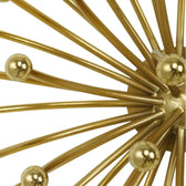 3D Abstract Burst Metal Wall Art – Golden Wall Sculpture (Set of 3) - gold-finished metal wall art for living room wall - view 6 | Kraft Vision