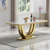Horizon Dining Table - premium wood and metal dining table for dining room - view 6 | Kraft Vision