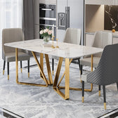 Opulence Dining Table - premium wood and metal dining table for dining room - view 1 | Kraft Vision