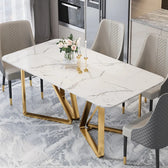 Opulence Dining Table - premium wood and metal dining table for dining room - view 3 | Kraft Vision