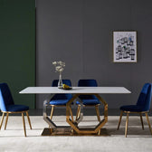 Classic Charm Table - premium wood and metal dining table for dining room - view 2 | Kraft Vision