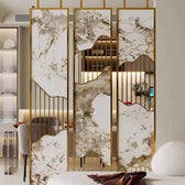 Luxury Marble Metal Partition Design for Living Room - marble Room Divider for living room - view 4 | Kraft Vision