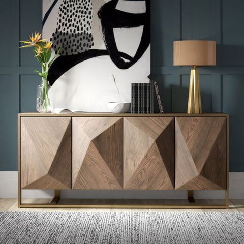 DESIGNER FOYER TABLE WITH WOODEN STORAGE