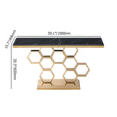 Luxury Honeycomb Console Table - handcrafted Console for entryway - view 5 | Kraft Vision