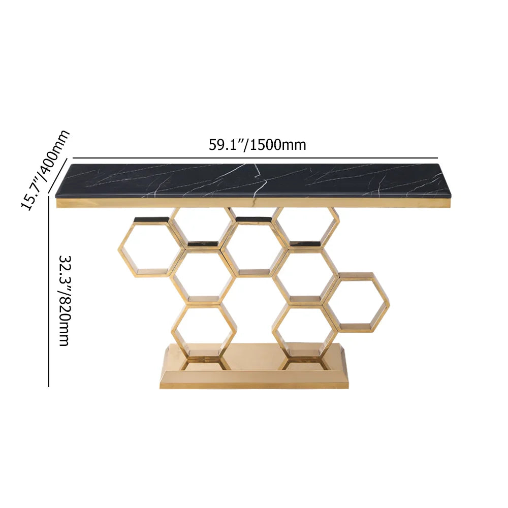 Luxury Honeycomb Console Table