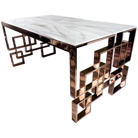 Rose Gold Plated Drsigner Dining Table