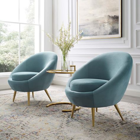 VEVET CHAIRS  WITH GOLD PLATED  SIDE TABLE