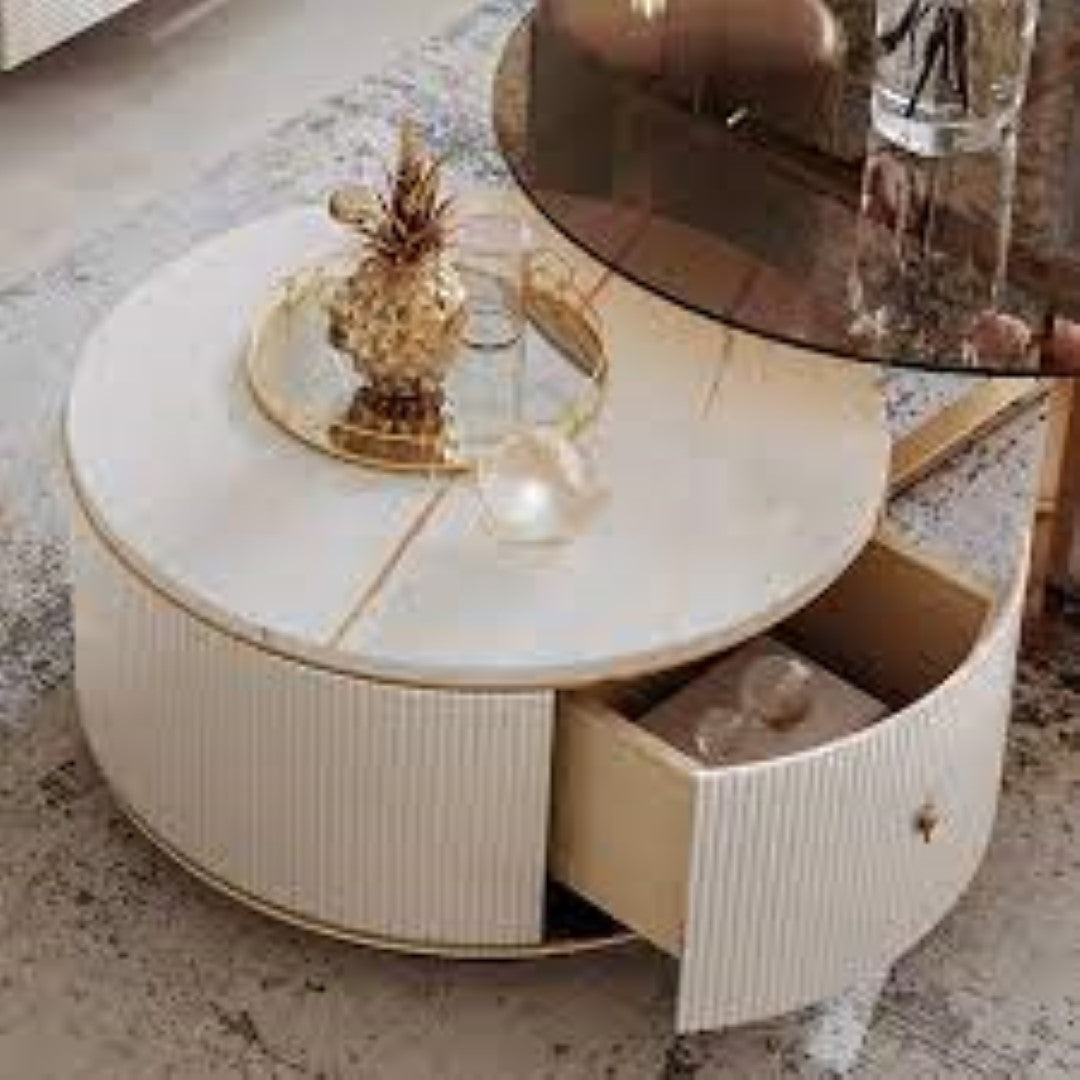 SET OF 3 CENTRE TABLE SET WITH STORAGE
